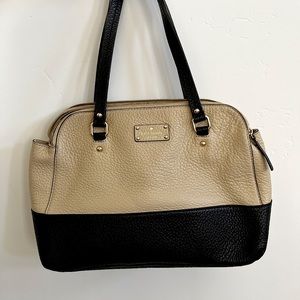 Kate Spade Black & Beige Satchel